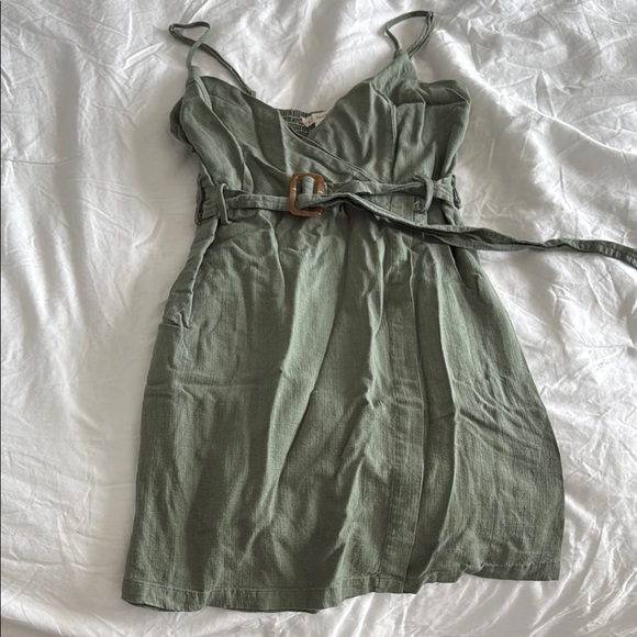 PacSun Dresses & Skirts - PacSun Olive Green Mini Dress with Belt